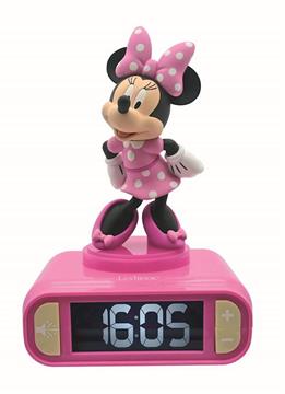 Imagen de Despertador digital con luz nocturna 3D de Minnie y efectos de sonido.