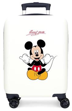 Imagen de Trolley Abs 50 Cm.4R Mickey Cheerful Blanco 33X50X20Cm