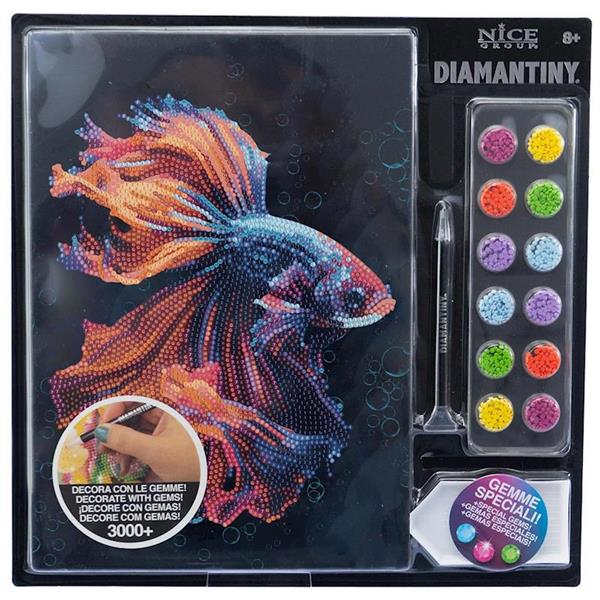 Imagen de Diario Crystal Art Diamantiny Level Up Surtido 8. Realiza mosaicos con gemas de colores en 3D 32x32x 2,4 cm - Modelos surtidos