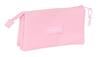 Imagen de PORTATODO TRIPLE REAL MADRID CHICA ROSA 22X12X3 CM
