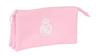 Imagen de PORTATODO TRIPLE REAL MADRID CHICA ROSA 22X12X3 CM