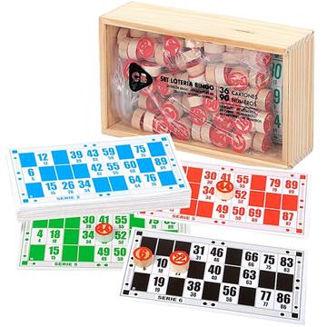 Imagen de Set Loteria Madera - 36 Cartones Color Baby