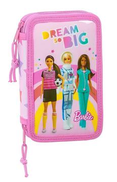 Imagen de Plumier Doble Pqño 28 Pcs Barbie Dreamer 12,5X19,5X4Cm