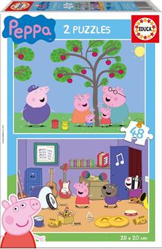 Imagen de 2 Puzzles de 48 piezas de Peppa Pig de Educa