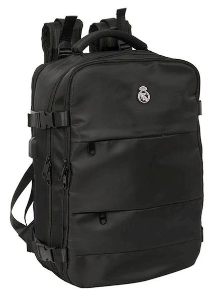 Imagen de Mochila Viaje Cabina Portatil 15,6'' Real Madrid Negra 29x44x19 Cm