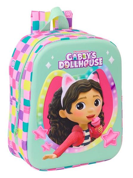 Imagen de Mochila Guarderia 3D Gabby'S Dollhouse 3D 22x27x10 Cm
