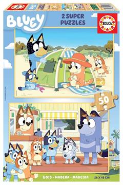 Imagen de Puzzle 2X50 de Bluey Infantil (Madera)