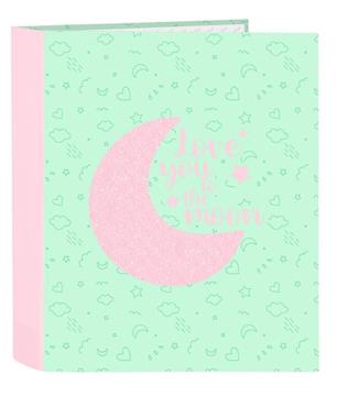 Imagen de CARPETA F. 4 ANILLAS 35MM LOMO ANCHO BLACKFIT8 "MOON" 27X33X6 CM