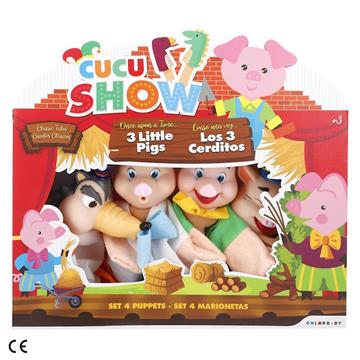 Imagen de Marionetas Los Tres Cerditos set 4 piezas.