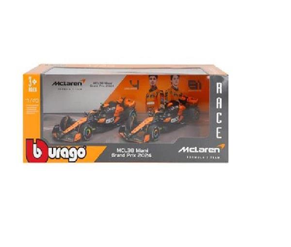 Imagen de Set 2 Coches Metal Burago F1 Mclaren Mcl38 escala 1:43.