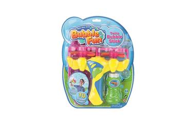 Imagen de Lanzador pompas doble, incluye botella con líquido