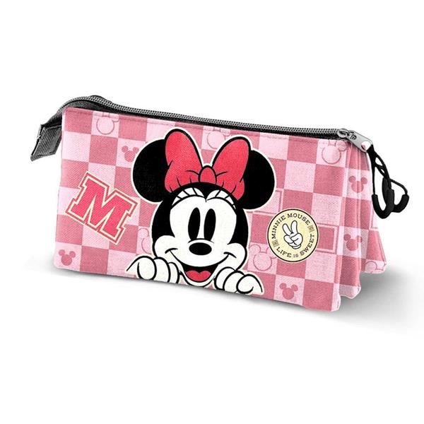 Imagen de Estuche Portatodo Triple Minnie Mouse Journey 23 x8 x11 cm