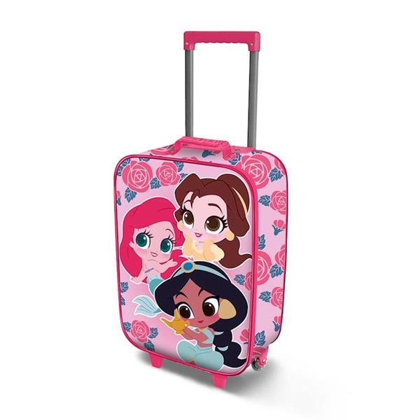 Imagen de Maleta Trolley Soft 3D Princesas Disney Flowers 33 x17 x52 cm