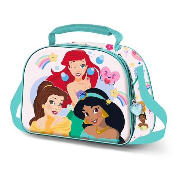 Imagen de Bolsa Portamerienda 3D Princesas Disney Rainbows 25,5 x10 x20 cm
