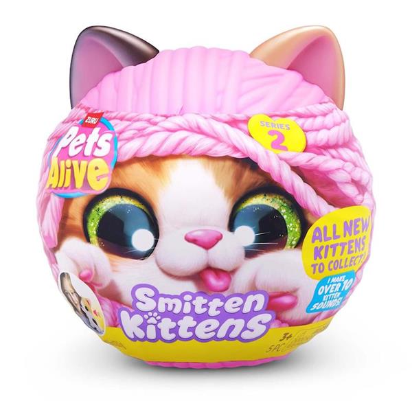 Imagen de Peluche Gato interactivo Pets Alive, alimenta a tu gatito con la botella de leche y escúchale ronronear 20,5X20,7X16,3cm - Modelos surtidos
