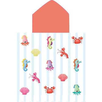 Imagen de Poncho Estampado Seafriends  60X120 cm