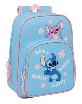 Imagen de Mochila Infantil Adaptable a Carro Stitch "Happy" 26x34x11 Cm
