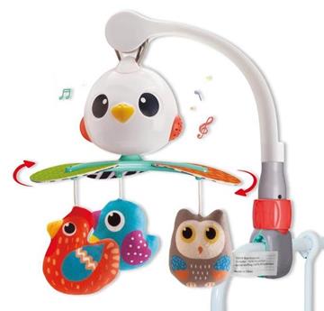 Imagen de Móvil Pajaritos musical, con 10 canciones relajantes y modo silencio, ajustable con sonidos 41x22x35cm