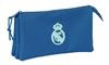 Imagen de PORTATODO TRIPLE REAL MADRID CHICA AZUL 22X12X3 CM