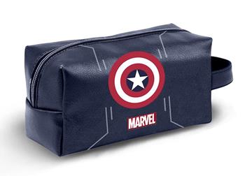 Imagen de Marvel Capitán América Starshield Neceser de Viaje Brick PLUS, Azul Oscuro 13X27X13 CM