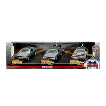 Imagen de Set 3 vehiculos escala 1:32 Dlorean Regreso al Futuro especial 40 aniversario.