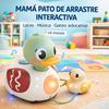Imagen de Mamá pato y patito, canciones alegres y de cuna, aprende el alfabeto, letras y palabras, volumen ajustable, con sonidos, mamá pata y patito