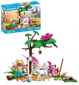 Imagen de Establo mágico unicornio para mamá y potro Playmobil