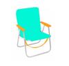 Imagen de Silla playa aluminio fija aguamarina con asas para transportar 71x54x59 cm, 24 cm altura asiento