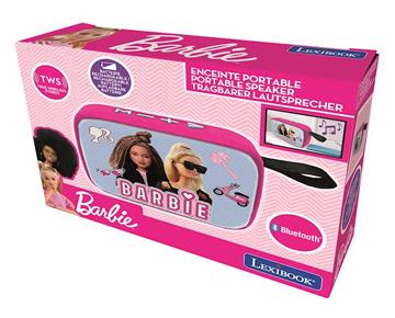 Imagen de Altavoz portátil  Barbie  Bluetooth con acabado de tela