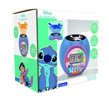 Imagen de Reloj despertador con proyector Stitch.