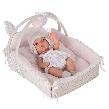 Imagen de Muñeca Elegance 33 Cm Natal C/Cunita ( Medida Cuna: 26X37X24 Cm)