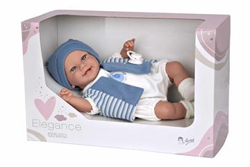 Imagen de Muñeca ELEGANCE 35 CM BABYTO AZUL C/MECANISMO RISA TRY ME