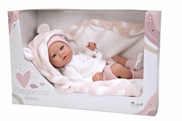 Imagen de Muñeca ELEGANCE 38 CM ARIA ROSA C/ MANTA (MUÑECO DE PESO) (Cuerpo vinyl, sexo niña)