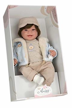 Imagen de Muñeca ELEGANCE 45 CM ZOE BEIGE C/PELO C/MECANISMO RISA TRY ME