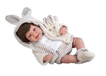 Imagen de Muñeca Elegance 45 Cm Zoe Beige C/Bufanda C/Pelo (Muñeco De Peso)