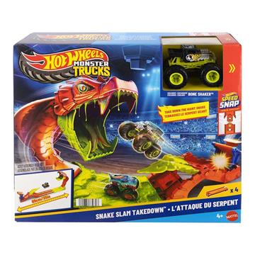 Imagen de Pista Hot Wheels Monster Trucks Mordedura De Serpiente 31x36x9 cm