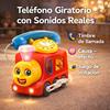Imagen de Tren teléfono actividades infantiles 3 en 1, tren, teléfono y cubo actividades, con sonidos 13x26x11cm