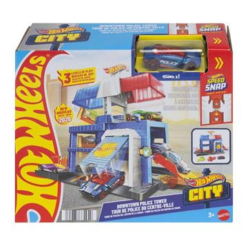 Imagen de Comisaría Policía Hot Wheels City. Incluye 1 Vehiculo.