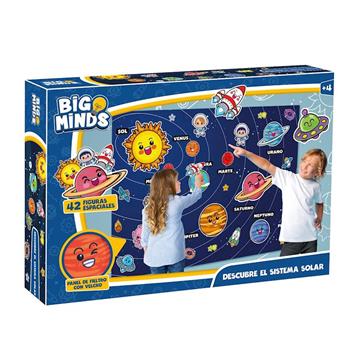 Imagen de Juego  Descubre el Sistema Solar.Panel de filtro con velcro contiene 42 figuras espaciales