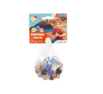 Imagen de Red con 50 Canicas Multicolor Resistentes