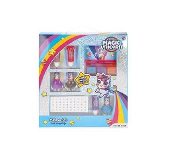 Imagen de Set Maquillaje Unicornio Con Stickers Uñas.
