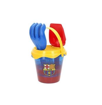 Imagen de Cubo Playa Barcelona 14 Cm Con Pala y Rastrillo.