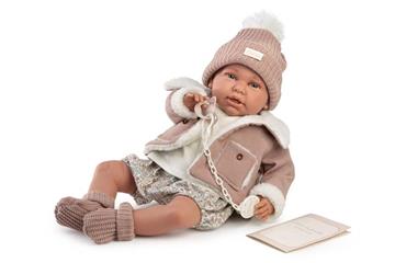 Imagen de Muñeco Mi primer Reborn Daniela chaqueta borreguito 52cm