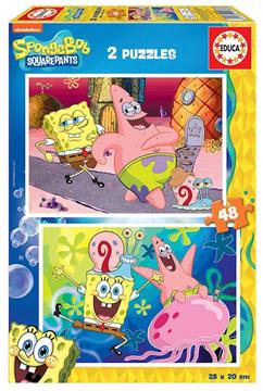 Imagen de 2 Puzzle Educa 24 piezas Bob Esponja