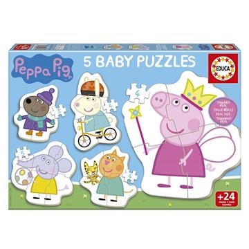 Imagen de Puzzle Baby Peppa Pig. Incluye 5 Baby puzzles.