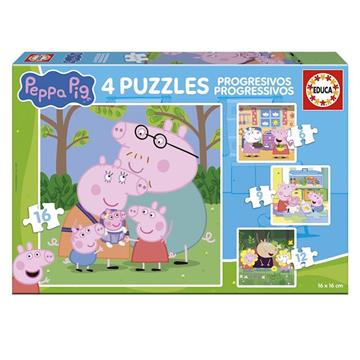 Imagen de Puzzle Progressivos Peppa Pig 6-9-12-16