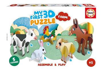 Imagen de Puzzle 3D Baby Farm. Incluye 5 figuras.