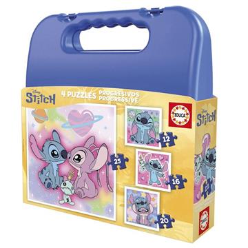 Imagen de Puzzle Maleta Peogresivos Stitch 12-16-20-25 