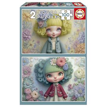 Imagen de Puzzle Educa 2X100 Chicas Florales