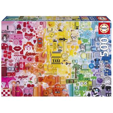 Imagen de Puzzle 500 piezas Collage De Colores